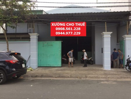 Cho thuê nhà xưởng dt: 1200m2 đường Hiệp Thành 13, Quận 12 lh: 0908.561.228