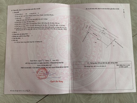 Chính chủ cần bán lô góc đất ở Chơn Thành đất cách KCN Becamex đúng 1,5km .Giá bao sổ