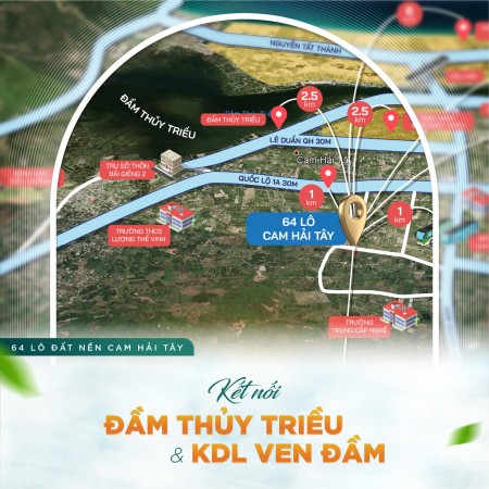 Bán đất nền 2 mặt tiền tại Cam Hải Tây liên hệ xem đất 0983323880, chiết khấu cao