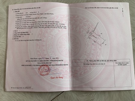 Chính chủ kẹt tiền mùa dich bán rẻ lô đất o Chơn Thành giá chỉ 390tr .Cách KCN Becamex đúng 1,5km