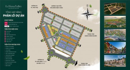 BÁN ĐẤT NỀN DỰ ÁN KHU ĐÔ THỊ LA VIENA VALLEY , ĐÀ BẮC - HOÀ BÌNH , CÓ TIỀM NĂNG TĂNG GIÁ CAO