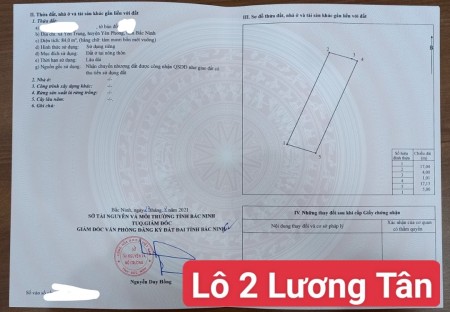 Chính chủ cần bán đất nằm ngay ngã tư đường DT295, giá bán 1.85 tỷ, sổ sẵn, bàn giao ngay