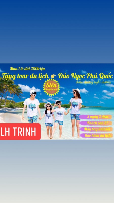 Mua 1 Lô chỉ 200tr quá rẻ tặng ngay tour du lịch 3ngày2 đêm đến Đảo Phú Quốc