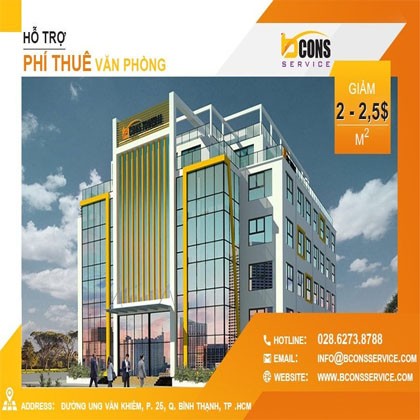 Văn phòng cho thuê trung tâm Quận Bình Thạnh, tiện ích đầy đủ, ký hợp đồng dài hạn