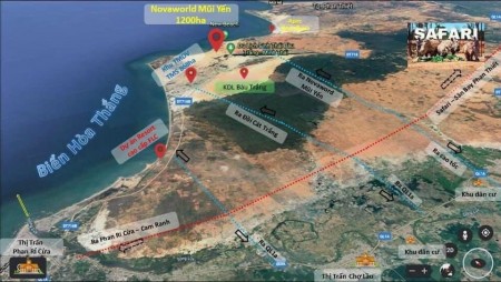 Bán đất Bình Thuận, Đất riêng, Sổ đỏ sẵn sang tên ngay diện tích 7985m2