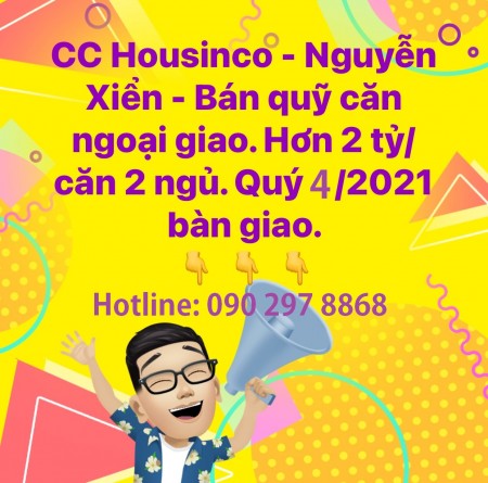 Bán căn suất ngoại giao tại chung cư Housinco Premium Nguyễn Xiển tiện ích nội khu đủ