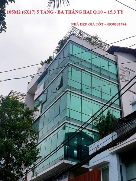 Bán gấp nhà hxh đường Ba Tháng Hai Quận 10. dtsd 105m2 nở hậu 5 tầng đúc kiên cố