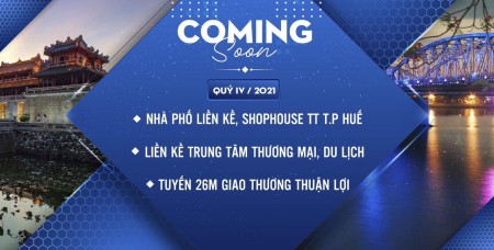 Ra mắt dự án Nhà liền kề shophouse trung tâm TP Huế đăng kí để nhận thông tin sớm nhất
