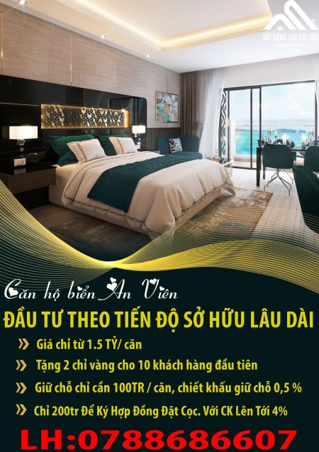 Căn hộ biển An Viên đầu tư theo tiến độ sở hữu lâu dài, giá chỉ từ 1.5 tỉ lh 0788686607