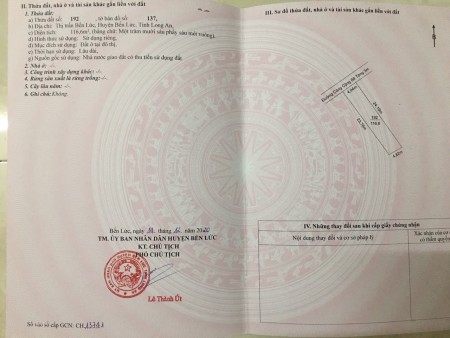 Bán 2 nền đất thổ cư thị trấn Bến Lức mùa dịch. giá bán tiện đầu tư, pháp lí đầy đủ