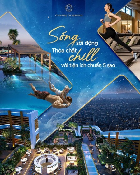 Bán Căn Hộ Charm Diamond 1PN Ngay Vincom TT 25%(300tr) Ngưng Đến T3/2024 Nhận Nhà