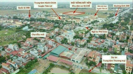 Bánđất đấu giá Dị Chế, Tiên Lữ, Hưng Yên chỉ 1,x tỷ/lô, cạnh sân bóng bơi huyện - sổ đỏ