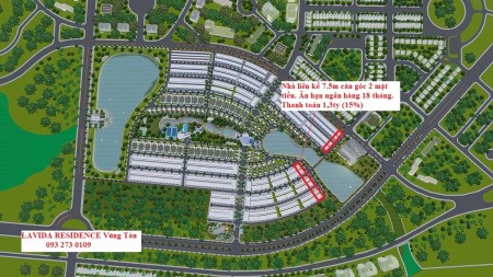 Dự án LAVIDA RESIDENCE Vũng Tàu. CĐT bán căn LK góc 2 mặt tiền. Thanh toán chỉ 15%