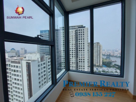 Căn hộ 2 pn Sunwah Pearl nội thất cơ bản, bày trí đẹp, giá chỉ 16 triệu/tháng, tầng cao view sông
