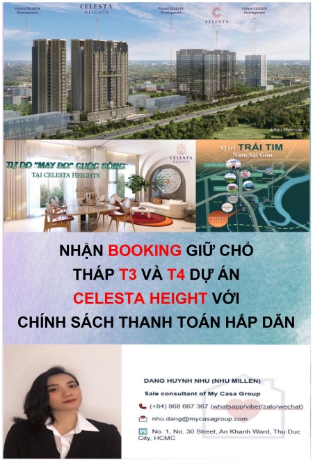 Nhận booking dự án cao cấp chung cư Celesta Height thanh toán 30% nhận nhà pháp lý chuẩn