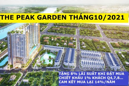 The Peak Garden Tặng 8%, cam kết mua lại 14%, Căn 2PN 65m2, 3PN-85m2, Giá 46 triệu/m2