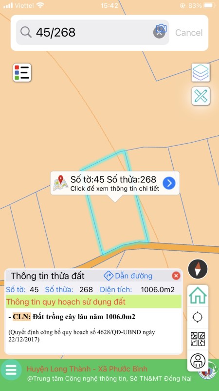 Bán gấp lô đất 1006m2 giá mềm sát khu công nghiệp Phước Bình, Long Thành, SHR
