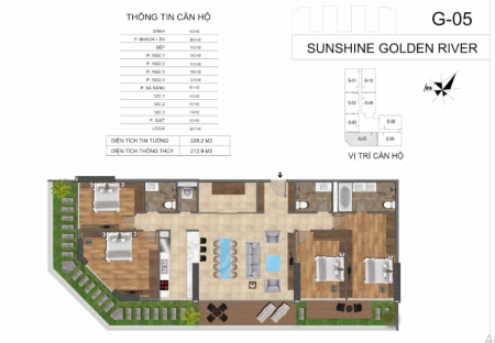 Sunshine Golden River từ 123m2 - 211m2, cập nhật bảng hàng mới nhất T9/2021 - 0974606535