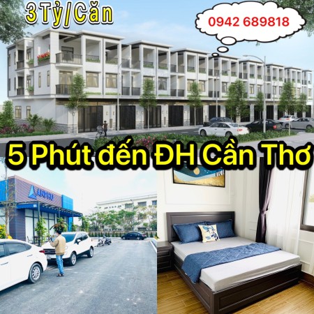 Bán nhà nguyên căn mặt tiền giá bán 3.1 tỷ kiến trúc nhà phố 1 trệt 2 lầu tại Cái Răng Cần Thơ
