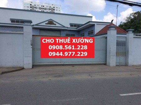 Cho thuê nhà xưởng đường nguyễn anh thủ, quận 12 dt: 2500m2 giá 150 triêu/tháng