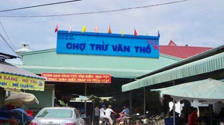 Bán đất ngay chợ trừ văn thố full thổ cư,mặt tiền Đường 12m