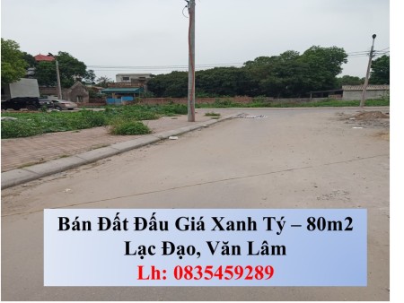 Chính chủ cần bán lô 80m đấu giá Xanh Tý, Lạc Đạo, Văn Lâm, Đường 13m có vỉa hè: lh 0835459289