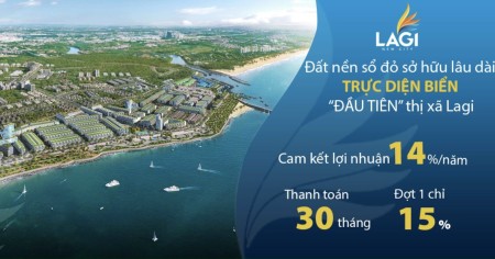 Đất nền ven biển Lagi tiềm năng phát triễn du lịch,sở hữu lâu dài