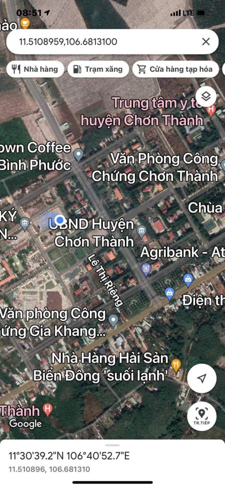 Cần bán gấp lô đất mặt tiền đường Huyền Trân Công Chúa Huyện Chơn Thành Bình Phước. Sát TTHC Huyện Chơn.