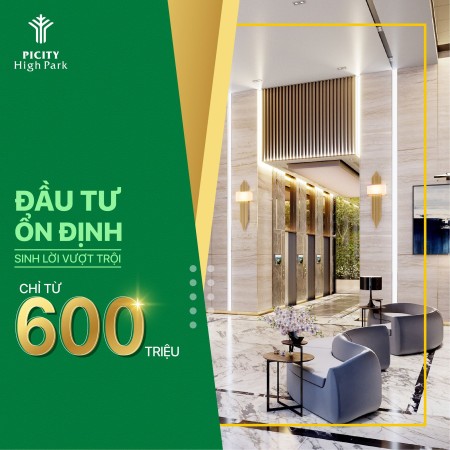 Chung cư Picity High Park 65m2 - 2PN cao cấp - xanh chuẩn Singapore750 triệu