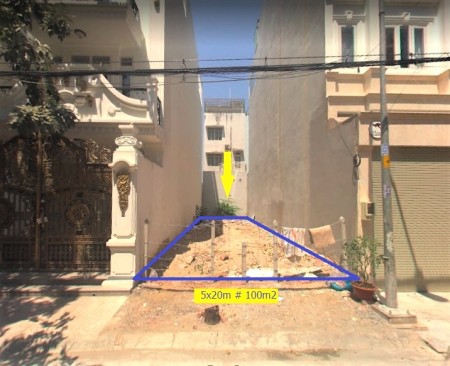 Bán đất mặt tiền Lương Định Của diện tích sử dụng 100m2 (5x20m) giá chỉ 13.5 tỷ