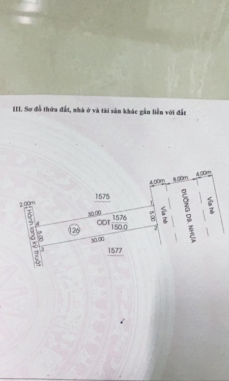 Bán lô đất diện tích sử dụng 150m2 ngay trung tâm hành chính kinh doanh buôn bán ngay