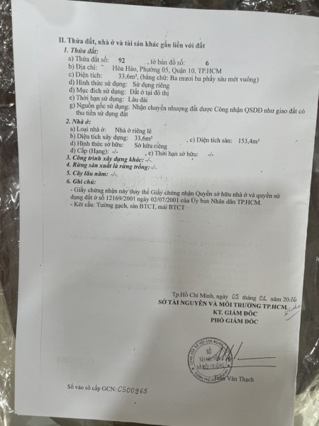 Chính chủ bán gấp nhà 1 trệt 4 lầu góc 2 mặt tiền Hòa Hảo phường 5 Quận 10 mặt tiền lớn