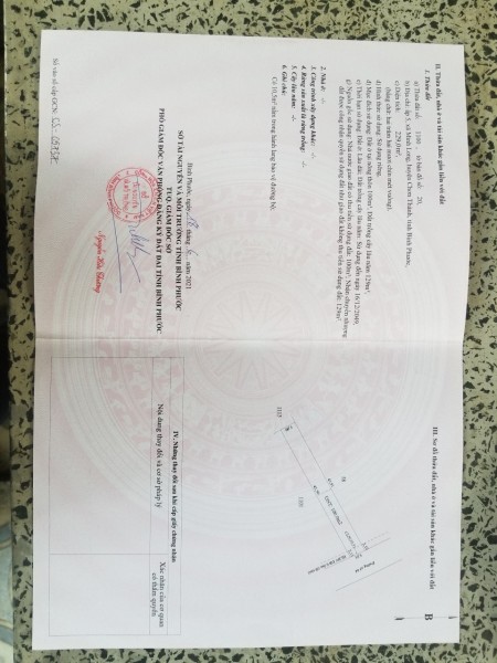 Bán đất nền xã Minh Long Thủ Thuộc thị xã Chơn Thành, Bình Phước, liên hệ 0345830299