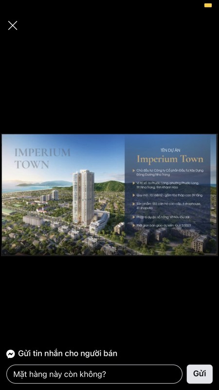 Chỉ với 1 tỷ hơn bạn đã sở hữu được căn hộ Imperium Town tại Nha Trang sở hữu lâu dài