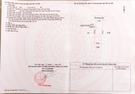 Bán đất Tây Ninh, khu dân cư hiện hữu, mặt tiền đường 8m, gần khu tái định cư Phước Đông