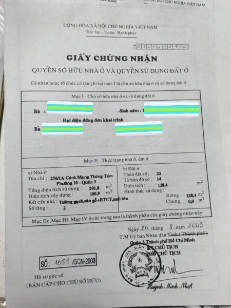 Chính chủ bán nhà nguyên căn mặt tiền đang kinh doanh đường CMT8, P10, Quận 3