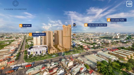 Căn hộ cao cấp sát Vincom Dĩ An, KCN bao quanh mở bán GD1 tháp mới giá siêu tốt,tặng nội thất CK 8%