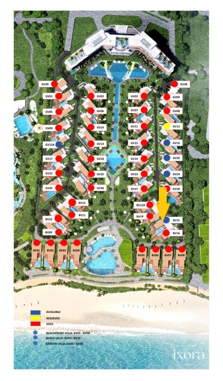 Bán biệt thự VIEW BIỂN Ixora Hồ Tràm giá 24,6 tỷ/villa 342m2 có hồ bơi, hồ Jacuzzi riêng