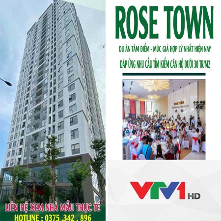 Căn 2PN được tìm mua nhiều nhất tại Rose Town hỗ trợ 65% GTCH 1năm không lãi, LH 0375342896