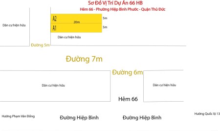 Đất nền phân lô Thủ Đức cực hot gần Quốc Lộ 13 phường Hiệp Bình Phước giá 7.2 tỷ