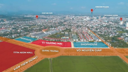 Chỉ còn 4 căn shophouse duy nhất tại KĐT An Cựu City, mặt tiền Võ Nguyên Giáp - Hoàng Quốc Việt