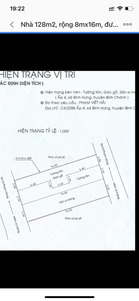 Bán gấp nhà nguyên căn diện tích 128m2, rộng 8mx16m, đường Phạm Hùng, Quận 8