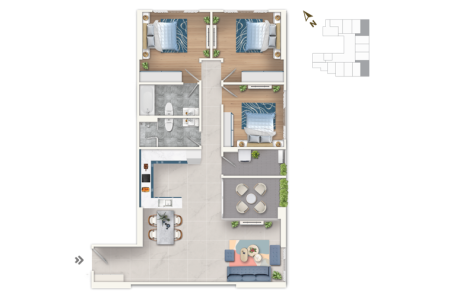 Bán căn góc 2 pn tạ Imperium Tower đẳng cấp cuộc sống sang trong tại thành phố biển Nha Trang