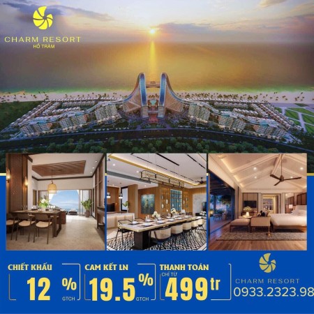 Booking 100tr Villas Bờ Biển Hồ Tràm tiện ích nghỉ dưỡng 6 sao GĐ1 giá chỉ 20 tỷ, lhcc