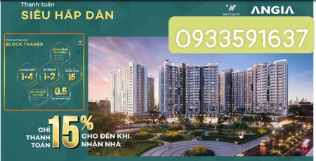Chỉ thanh toán 15% đến khi nhận nhà căn hộ Westgate Bình Chánh 2 PN , tặng gói nội thất cao cấp