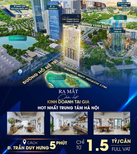 Dự Án Cuối Cùng Tại Hồ Mễ Trì - Trinity sở hữu vị trí đẹp khu trung tâm, tiện ích nội khu đầy đủ
