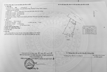 Cần bán gấp nhà Quận 9 diện tích sử dụng 100m2 nở hậu 8.3m sổ hồng riêng chính chủ
