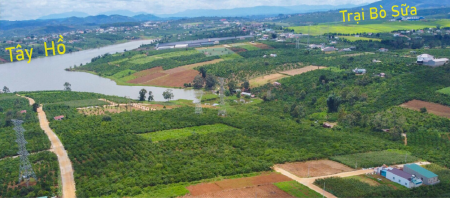 Đất nền view hồ xịn xò thị trần Di Linh Lâm Đồng, đường vào rộng, tiện ích đủ, pháp lý chuẩn