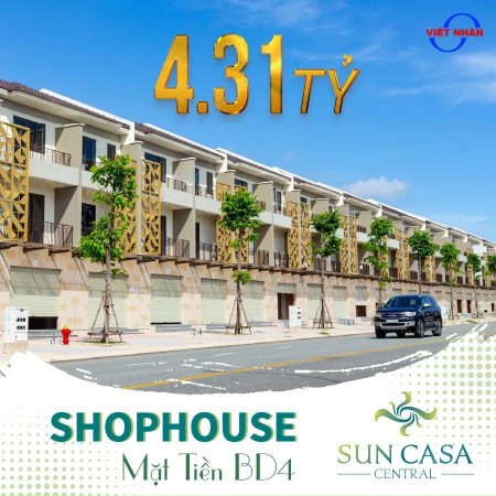 Chỉ còn 1 căn duy nhất shophouse kinh doanh trục chính khu đô thị Suncasa Central từ CĐT