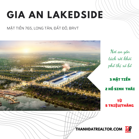 Dự án Gia An Lakeside đất đỏ Bà Rịa Vũng Tàu phát triển bởi Phúc Điền Land, giá tốt